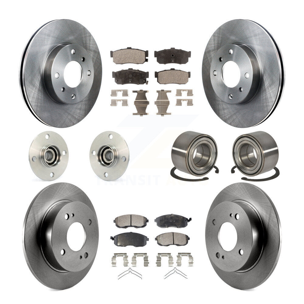 Kit de rotors et plaquettes de frein à disque, roulement de moyeu avant et arrière (10 pièces) pour Nissan Sentra 2.0