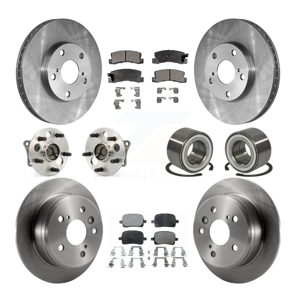 Kit de plaquettes de Rotor de frein, roulement de moyeu avant et arrière (10 pièces), pour Toyota Camry Solara Lexu