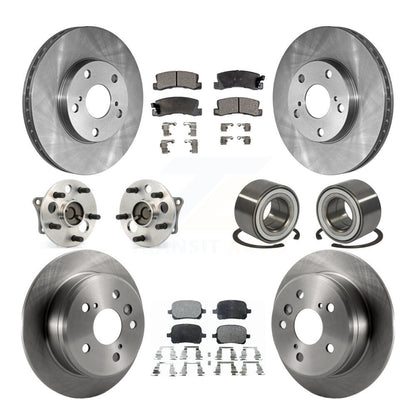 Kit de plaquettes de Rotor de frein, roulement de moyeu avant et arrière (10 pièces), pour Toyota Camry Solara Lexu