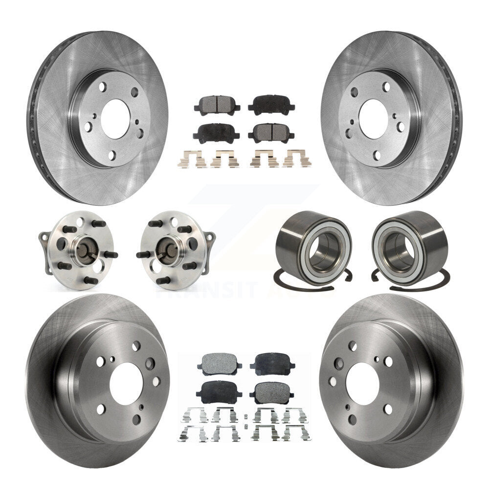 Kit de Rotor et de plaquettes de frein à disque, roulement de moyeu avant et arrière (10 pièces) pour Toyota Camry Solar