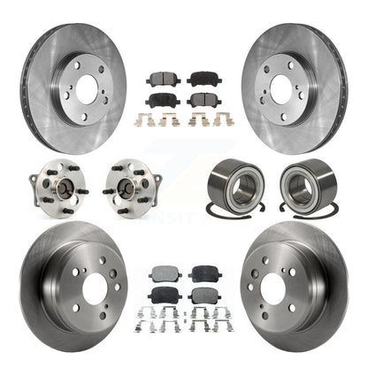 Kit de Rotor et de plaquettes de frein à disque, roulement de moyeu avant et arrière (10 pièces) pour Toyota Camry Solar