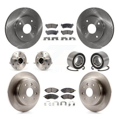 Kit de rotors et plaquettes de frein, roulement de moyeu avant et arrière (10 pièces) pour Chevrolet Optra non AB