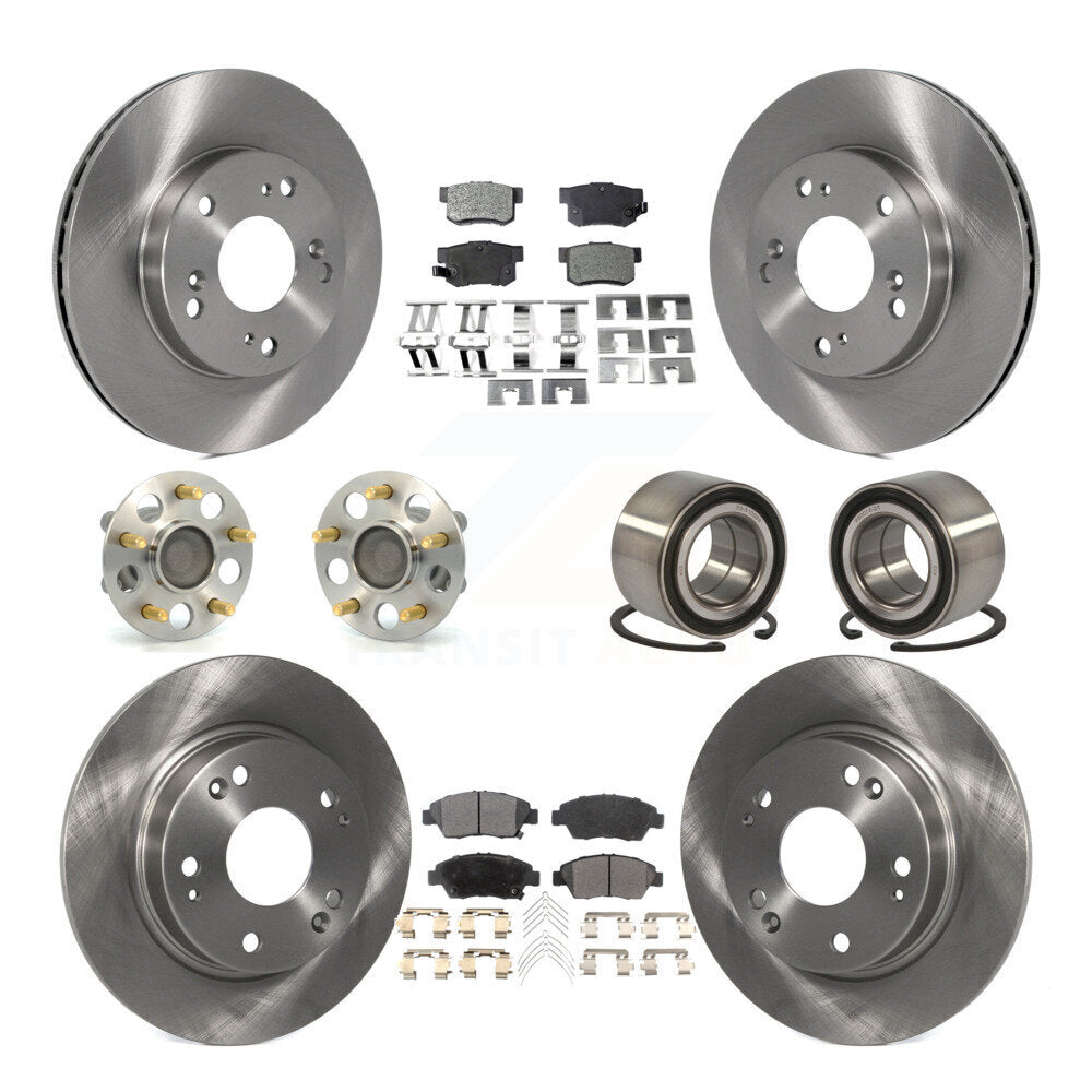 Kit de Rotor et de plaquettes de frein à disque, roulement de moyeu de roue avant et arrière (10 pièces) pour Honda Civi