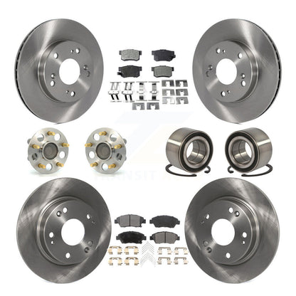 Kit de Rotor et de plaquettes de frein à disque, roulement de moyeu de roue avant et arrière (10 pièces) pour Honda Civi