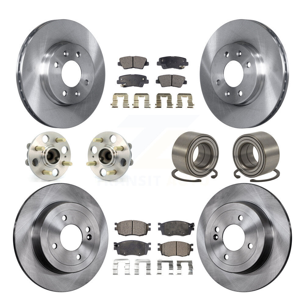 Kit de plaquettes de Rotor de frein, roulement de moyeu avant et arrière (10 pièces), pour Hyundai Accent 4 roues AB