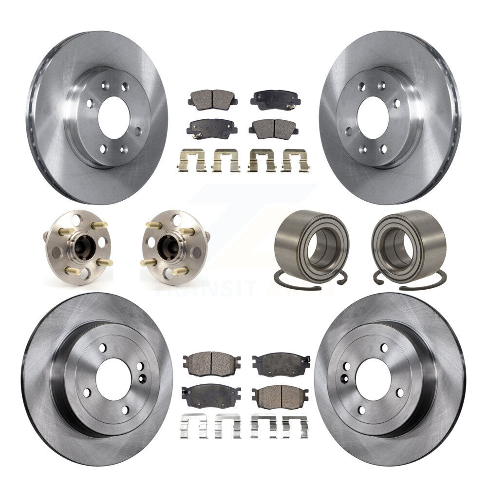 Kit de plaquettes de Rotor de frein, roulement de moyeu avant et arrière (10 pièces) pour Hyundai Accent non AB 11