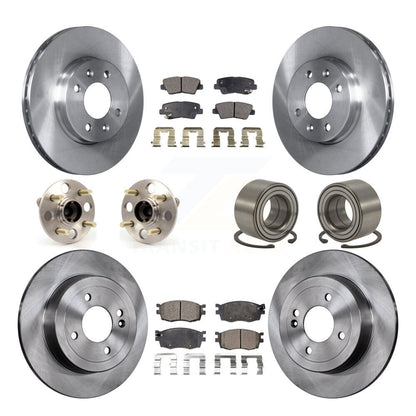 Kit de plaquettes de Rotor de frein, roulement de moyeu avant et arrière (10 pièces) pour Hyundai Accent non AB 11