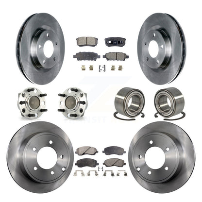 Kit de rotors et plaquettes de frein à disque, roulements de moyeu avant et arrière (10 pièces) pour Dodge Caliber
