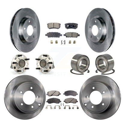 Kit de plaquettes de Rotor de frein, roulement de moyeu avant et arrière (10 pièces) pour Jeep Patriot Compass Dodg