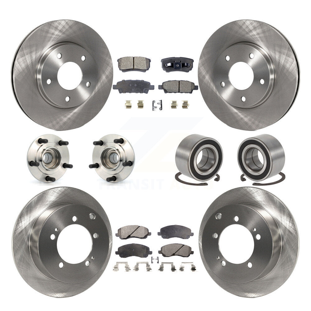 Kit de plaquettes de Rotor de frein, roulement de moyeu avant et arrière (10 pièces) pour Mitsubishi Lancer Ralliar