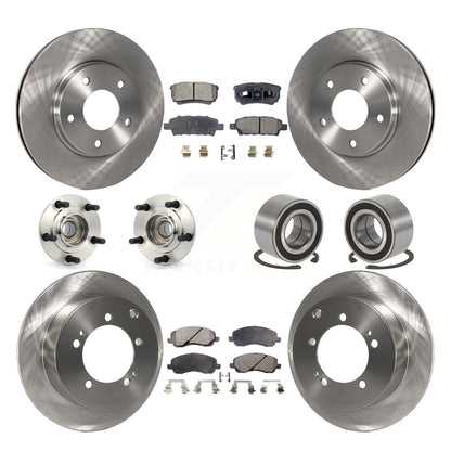 Kit de plaquettes de Rotor de frein, roulement de moyeu avant et arrière (10 pièces) pour Mitsubishi Lancer Ralliar