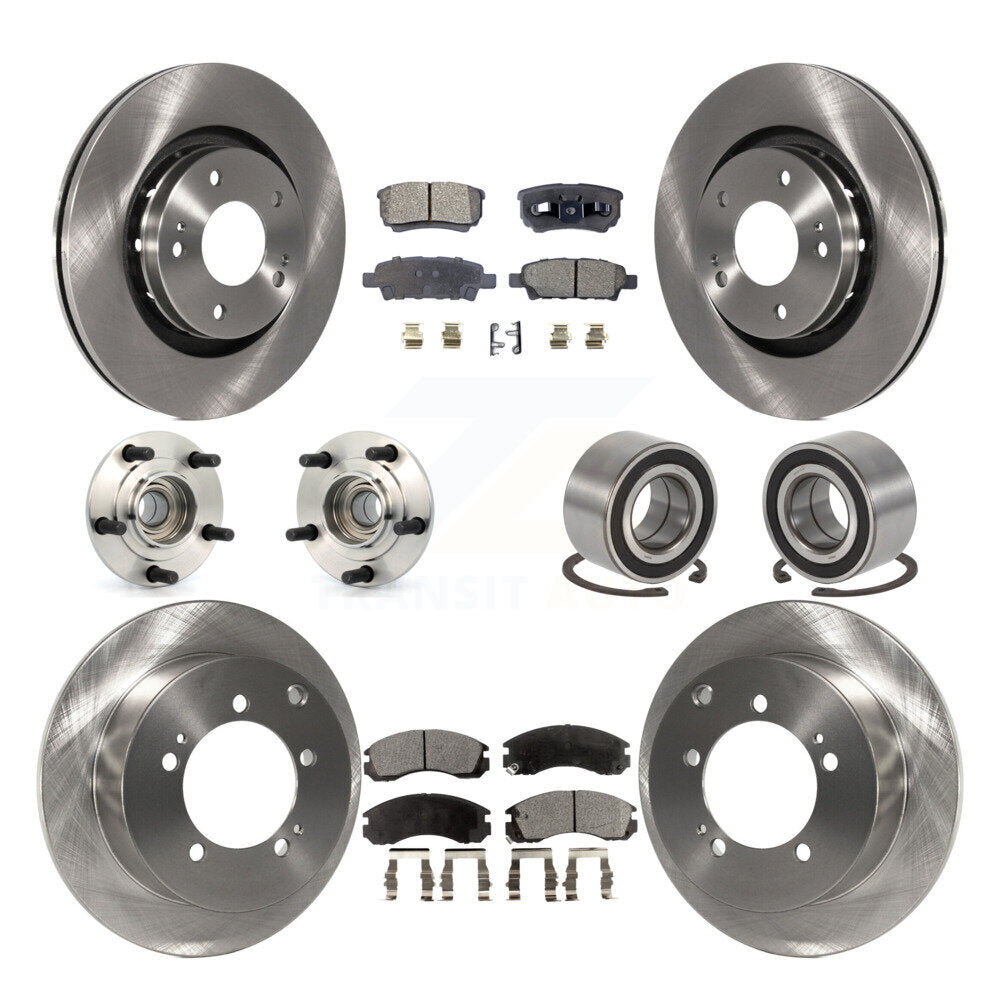 Kit de Rotor et de plaquettes de frein, roulement de moyeu avant et arrière (10 pièces) pour Mitsubishi Outlander FW