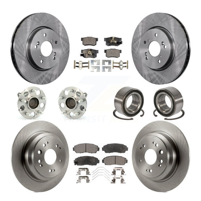 Kit de plaquettes de rotor de frein, roulement de moyeu avant et arrière (10 pièces) pour Honda Crosstour FW 13-15