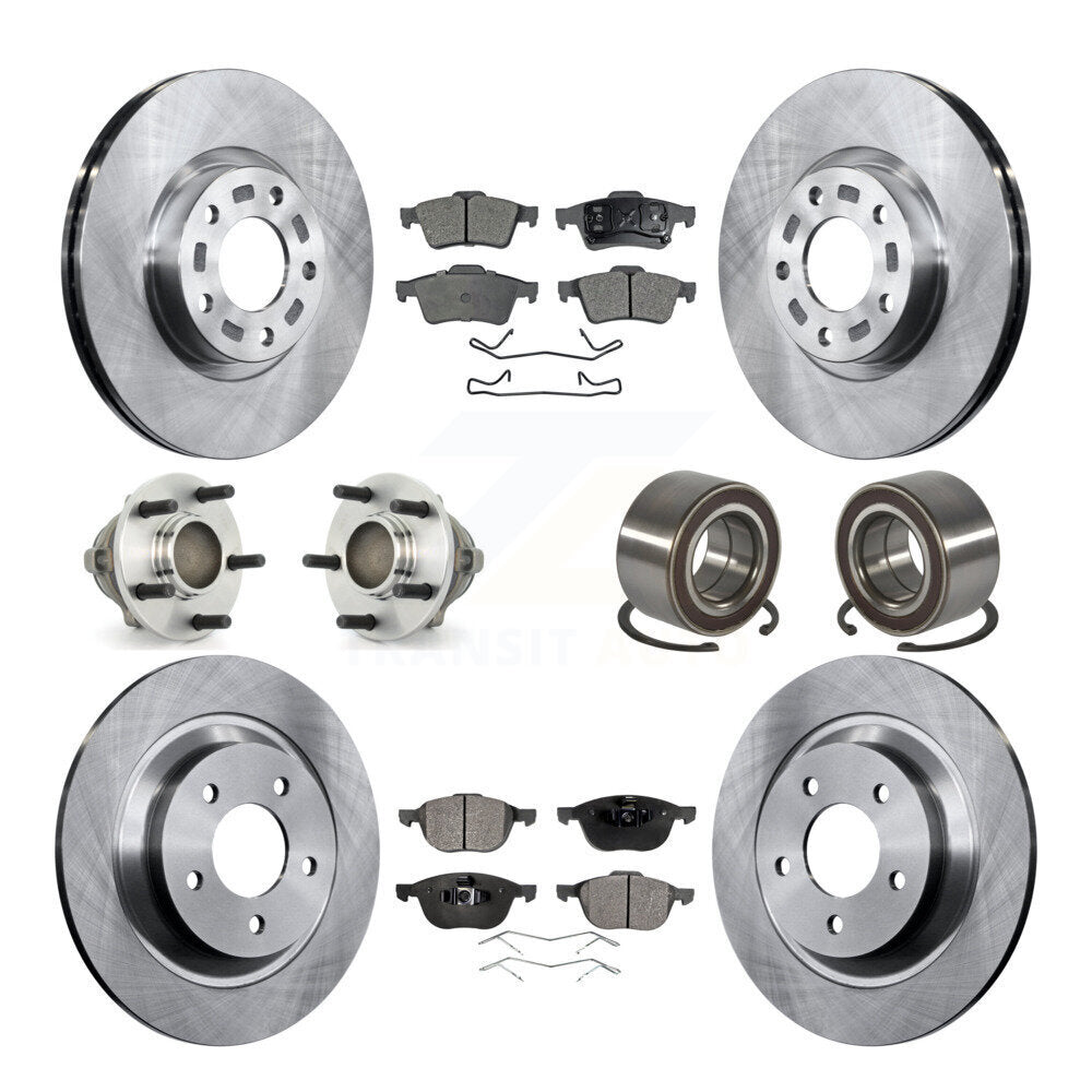 Kit de plaquettes de Rotor de frein à disque, roulement de moyeu avant et arrière (10 pièces) pour Mazda 5 à 02 0 2006