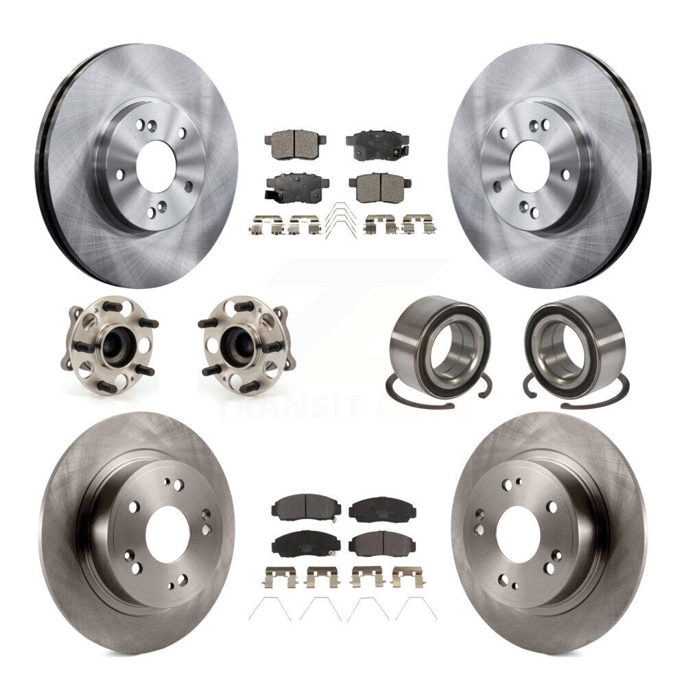 Kit de Rotor et de plaquettes de frein, roulement de moyeu avant et arrière (10 pièces) pour Honda Accord Acura TS