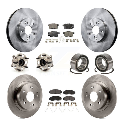 Kit de Rotor et de plaquettes de frein, roulement de moyeu avant et arrière (10 pièces) pour Honda Accord Acura TS