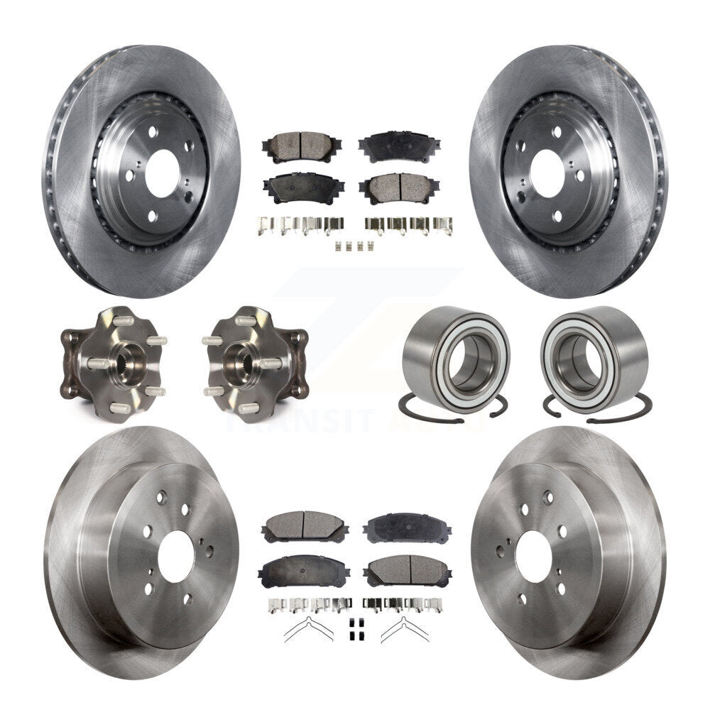 Kit de Rotor et plaquettes de frein, roulement de moyeu avant et arrière (10 pièces) pour Toyota Highlander Lexu