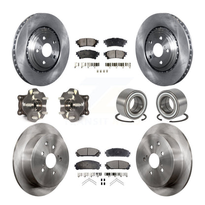 Kit de Rotor et plaquettes de frein, roulement de moyeu avant et arrière (10 pièces) pour Toyota Highlander Lexu