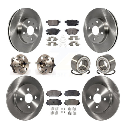 Kit de rotors et plaquettes de frein à disque, roulements de moyeu avant et arrière (10 pièces) pour Toyota Yaris