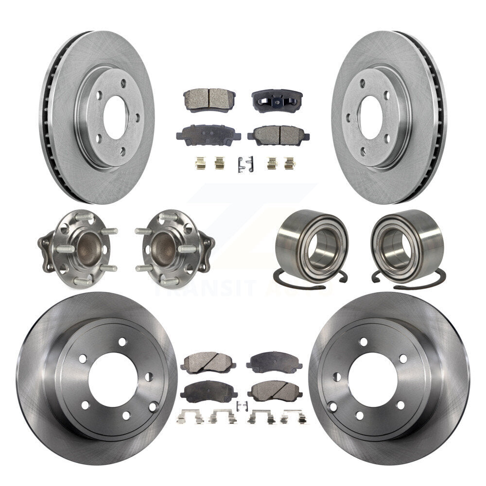 Kit de Rotor et de plaquettes de frein à disque, roulement de moyeu avant et arrière (10 pièces) pour Mitsubishi Lance