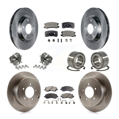 Kit de plaquettes de Rotor de frein à disque, roulement de moyeu avant et arrière (10 pièces) pour Mitsubishi Outlande