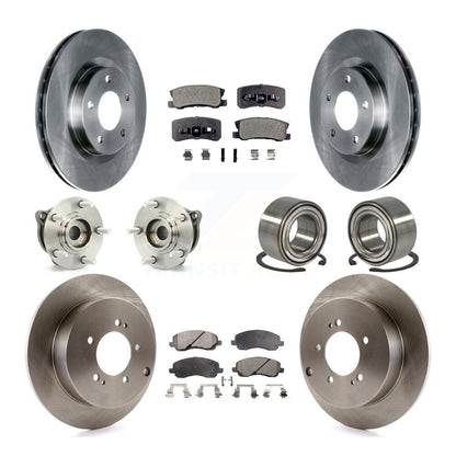 Kit de plaquettes de Rotor de frein à disque, roulement de moyeu avant et arrière (10 pièces) pour Mitsubishi Outlande