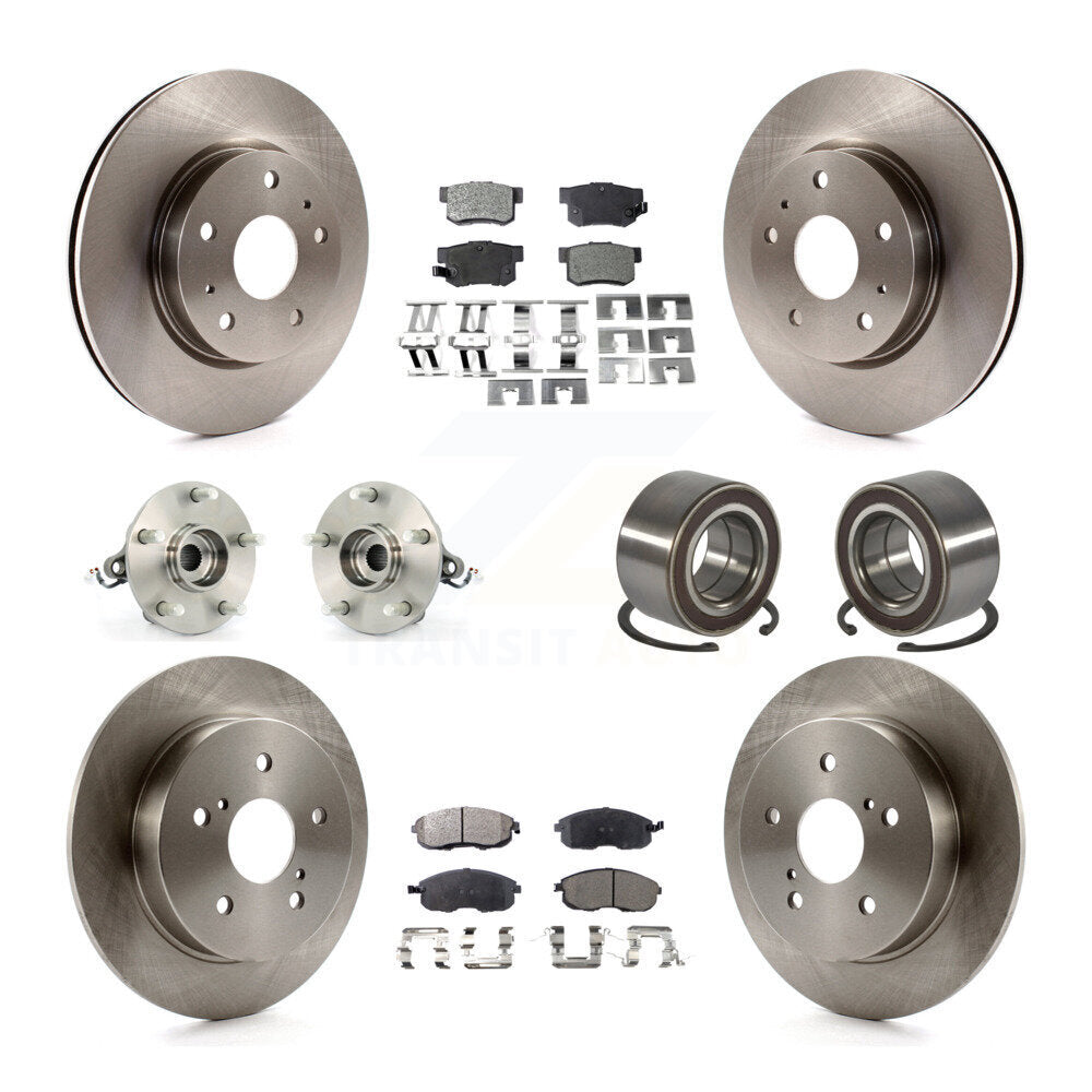 Kit de rotor et de plaquettes de frein avec roulement de moyeu avant et arrière (10 pièces) pour Suzuki SX4 AW 2007 – 2013