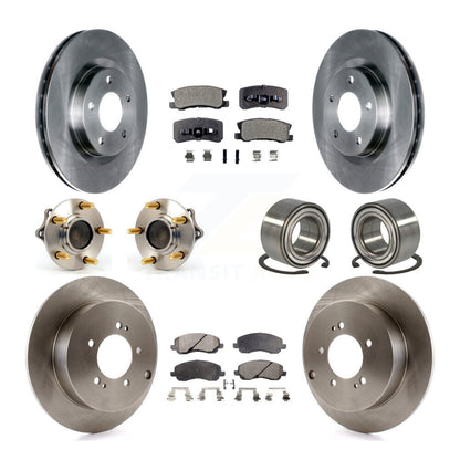 Kit de plaquettes de Rotor de frein à disque, roulement de moyeu avant et arrière (10 pièces) pour Mitsubishi Outlande