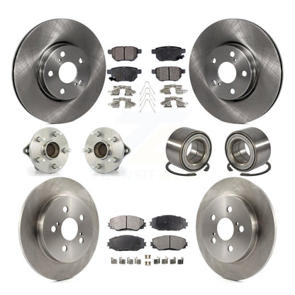 Kit de plaquettes de Rotor de frein, roulement de moyeu avant et arrière (10 pièces), pour Toyota Corolla Matrix Vib