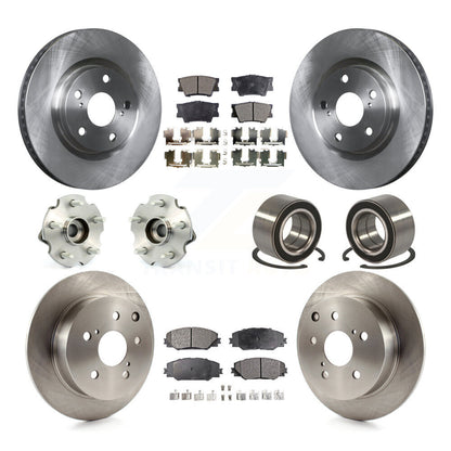 Kit de plaquettes de Rotor de frein, roulement de moyeu avant et arrière (10 pièces), pour Toyota Matrix Pontiac Vib