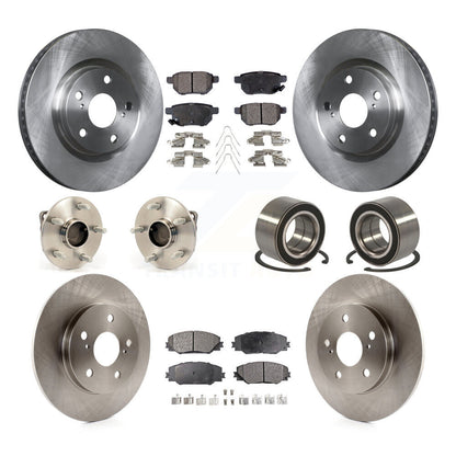 Kit de rotors et plaquettes de frein à disque, roulements de moyeu avant et arrière (10 pièces) pour Toyota Matrix