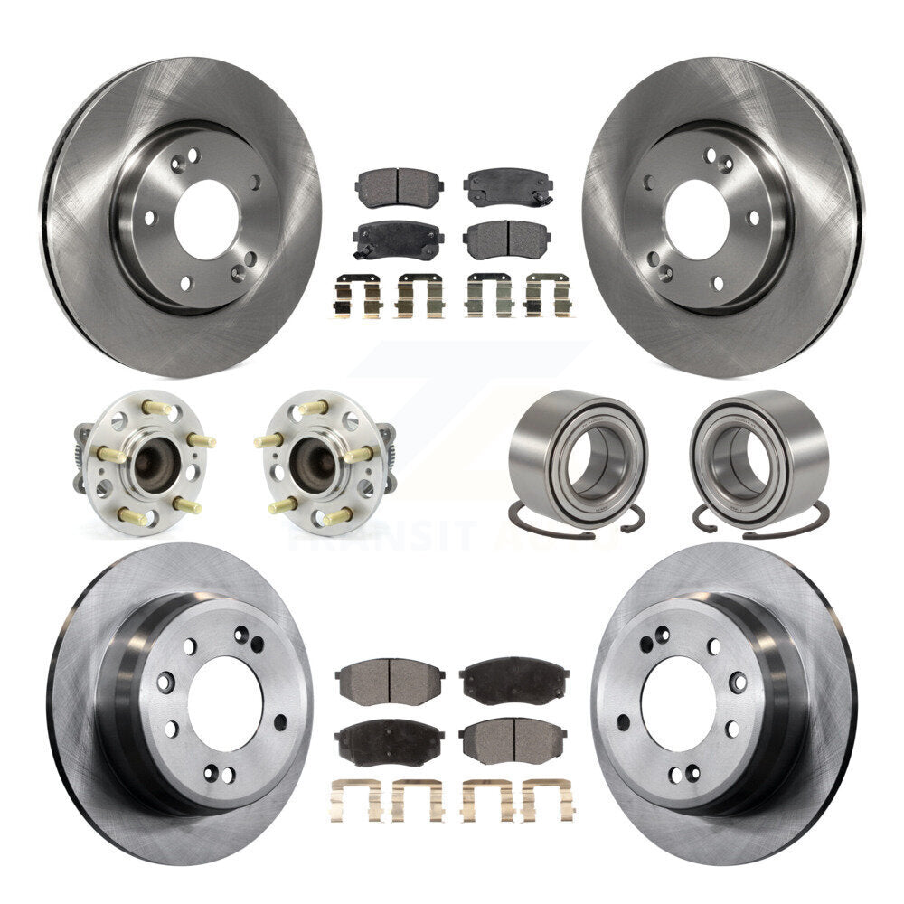 Kit de Rotor et de plaquettes de frein, roulement de moyeu avant et arrière (10 pièces) pour Hyundai Tucson Kia FW