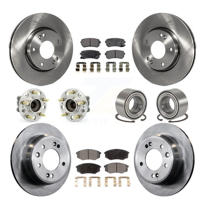 Kit de Rotor et de plaquettes de frein, roulement de moyeu avant et arrière (10 pièces) pour Hyundai Tucson Kia FW