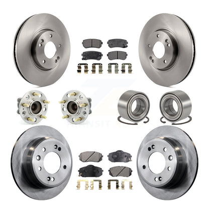 Kit de rotors et plaquettes de frein à disque, roulement de moyeu avant et arrière (10 pièces) pour Hyundai Tucson Ki