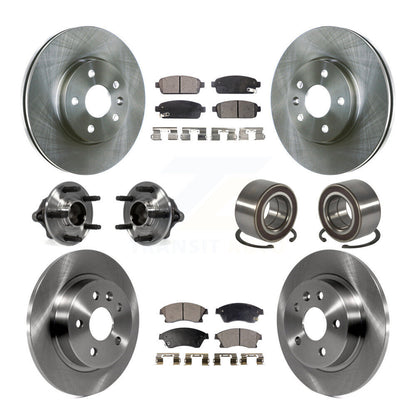 Kit de rotors et plaquettes de frein à disque, roulement de moyeu avant et arrière (10 pièces) pour Chevrolet Soni