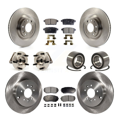 Kit de rotor et de plaquettes de frein avec roulement de moyeu avant et arrière (10 pièces) pour Mazda CX-9 AW 2007 – 2015