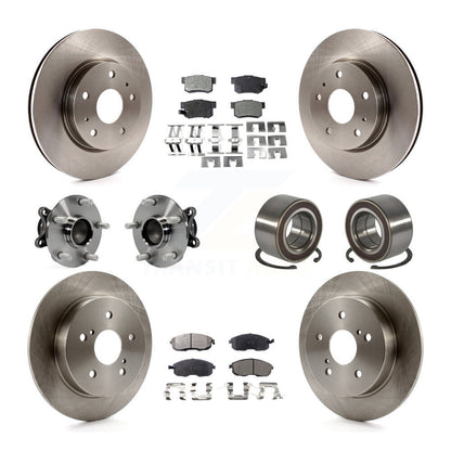 Kit de rotor et de plaquettes de frein avec roulement de moyeu avant et arrière (10 pièces) pour Suzuki SX4 FW 2008-2013
