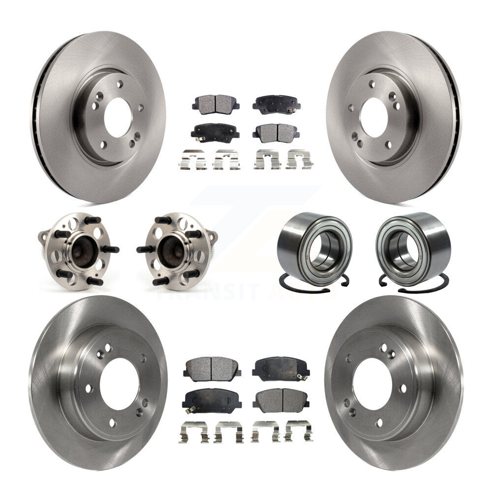 Kit de Rotor et plaquettes de frein à disque, roulement de moyeu avant et arrière (10 pièces) pour Hyundai Veloste