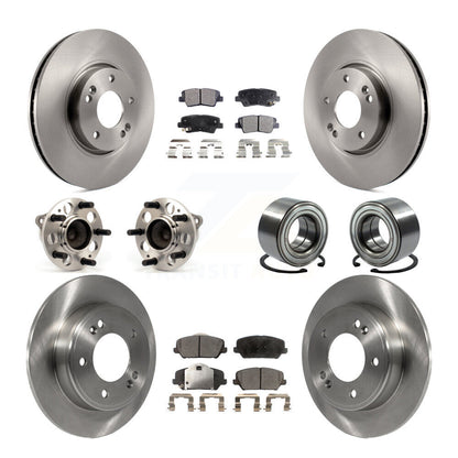 Kit de plaquettes de Rotor de frein à disque, roulement de moyeu avant et arrière (10 pièces) pour Kia Forte Forte5 Kou