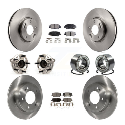 Kit de plaquettes de Rotor de frein, roulement de moyeu avant et arrière (10 pièces) pour Kia Forte Forte 2017 – 2018