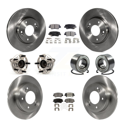 Kit de plaquettes de Rotor de frein, roulement de moyeu avant et arrière (10 pièces), pour Kia Forte Hyundai Elantr