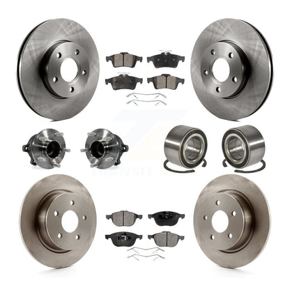 Kit de Rotor et plaquettes de frein à disque, roulement de moyeu de roue avant et arrière (10 pièces) pour Ford c-ma