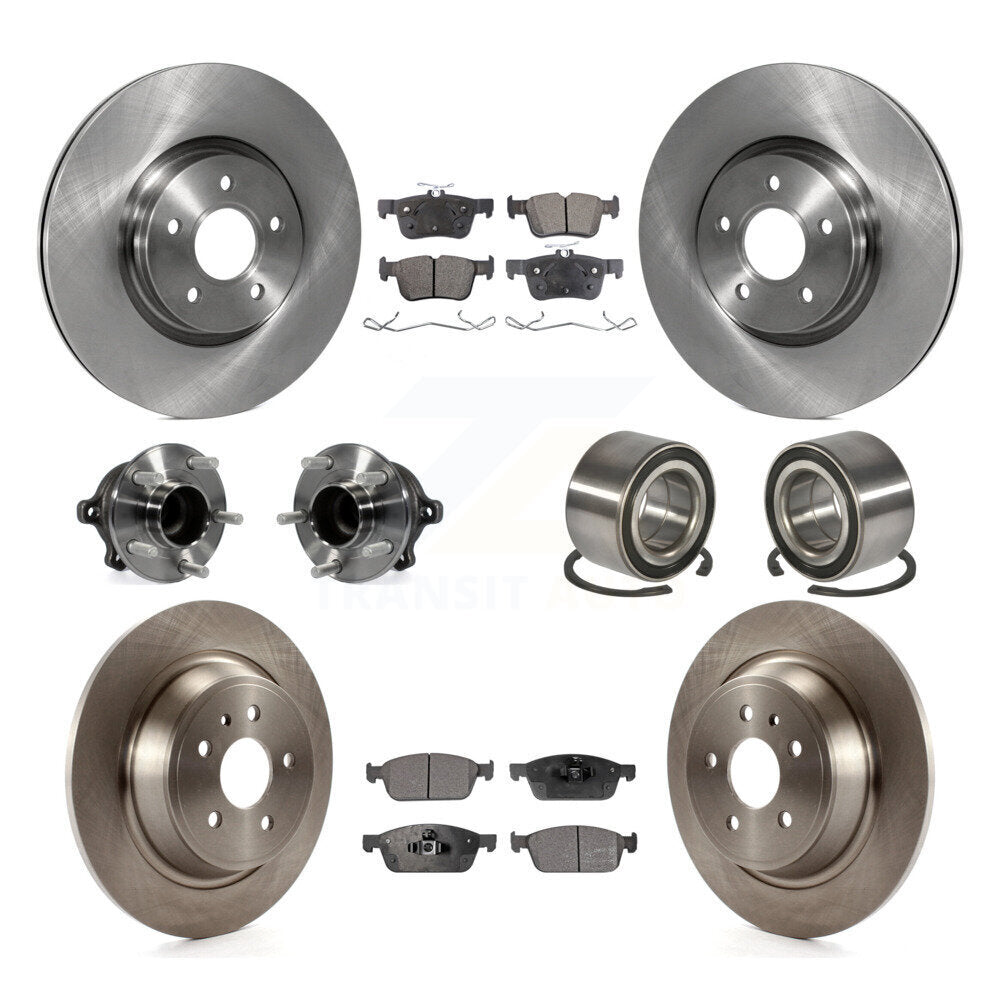 Kit de rotors et plaquettes de frein avec roulement de moyeu avant et arrière (10 pièces) pour Ford Escape Lincoln MK