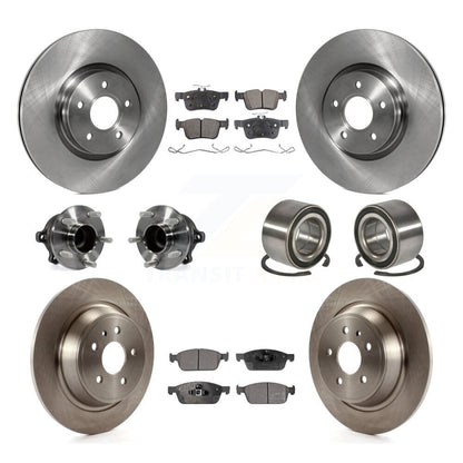 Kit de rotors et plaquettes de frein avec roulement de moyeu avant et arrière (10 pièces) pour Ford Escape Lincoln MK