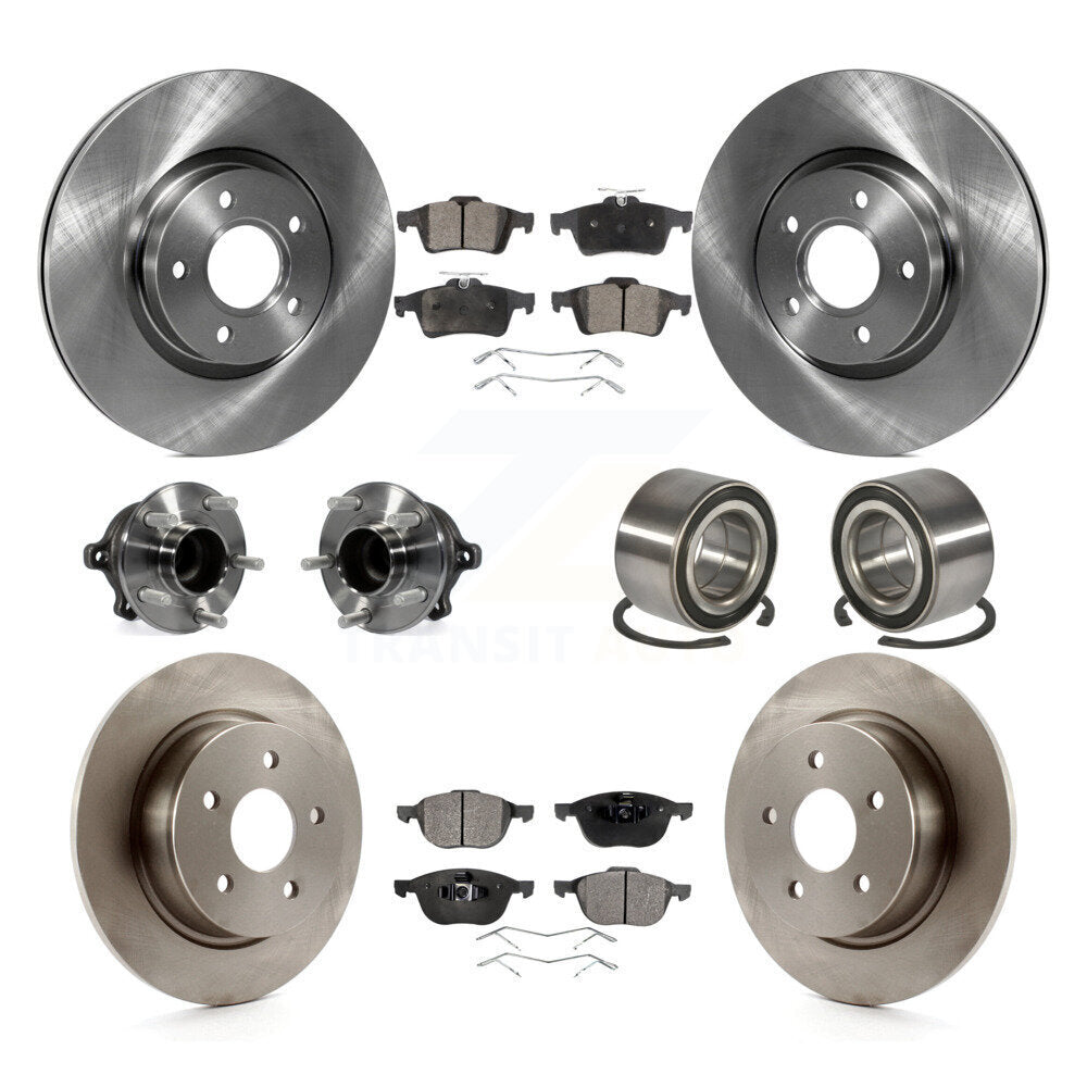 Kit de Rotor et de plaquettes de frein à disque, roulement de moyeu avant et arrière (10 pièces) pour Ford Escape c-ma