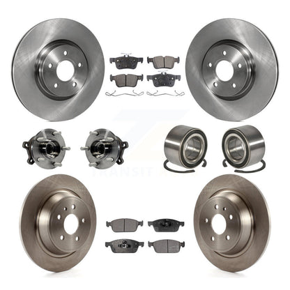 Kit de rotors et plaquettes de frein avec roulement de moyeu avant et arrière (10 pièces) pour Ford Escape Lincoln MK