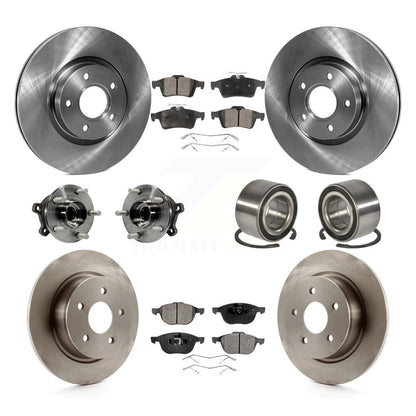 Kit de plaquettes de Rotor de frein, roulement de moyeu avant et arrière (10 pièces) pour Ford Escape AWD avec 2.5