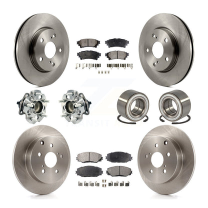 Kit de rotor et de plaquettes de frein, roulement de moyeu avant et arrière (10 pièces) pour Toyota Prius 2017 – 2018