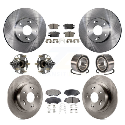 Kit de rotors et plaquettes de frein à disque, roulements de moyeu avant et arrière (10 pièces) pour Honda Accord
