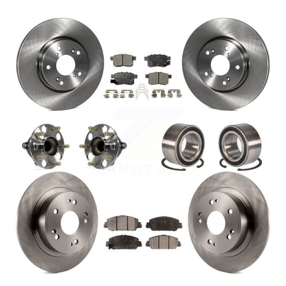Kit de rotors et plaquettes de frein à disque, roulements de moyeu avant et arrière (10 pièces) pour Honda Accord